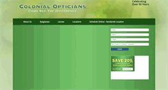 Desktop Screenshot of colonialopticians.com